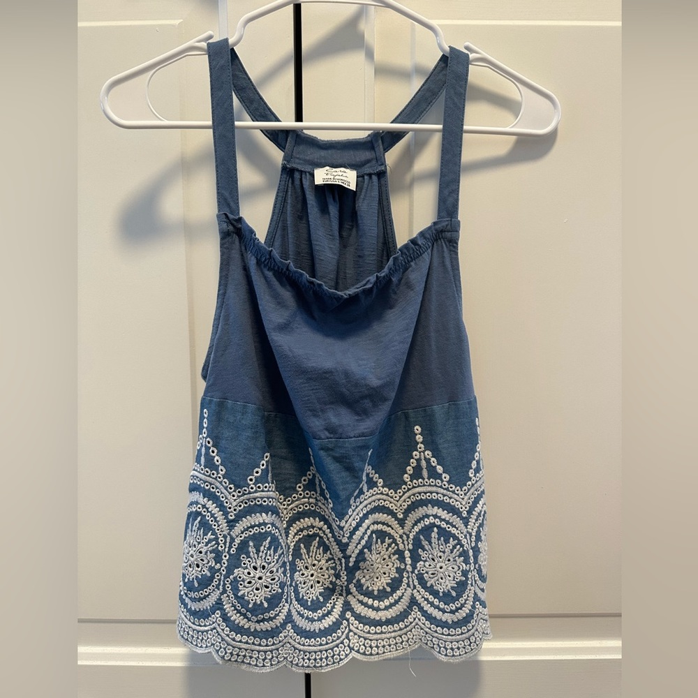 Zara denim tank